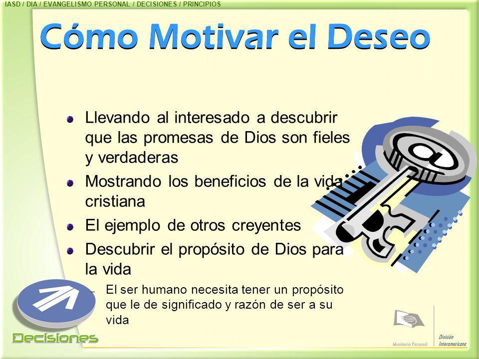 IASD / DIA / EVANGELISMO PERSONAL / DECISIONES / PRINCIPIOS