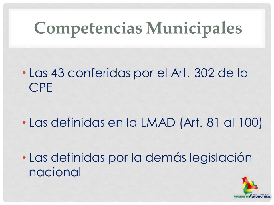 Competencias Municipales