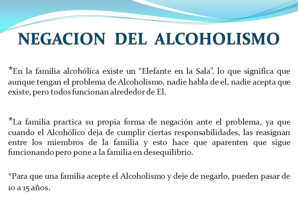 NEGACION DEL ALCOHOLISMO