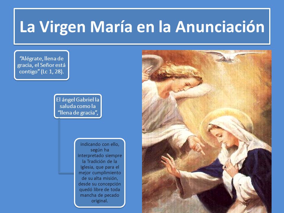 La Virgen María en la Anunciación