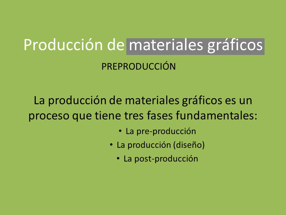 Producción de materiales gráficos