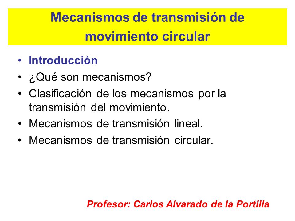 Mecanismos de transmisión de movimiento circular