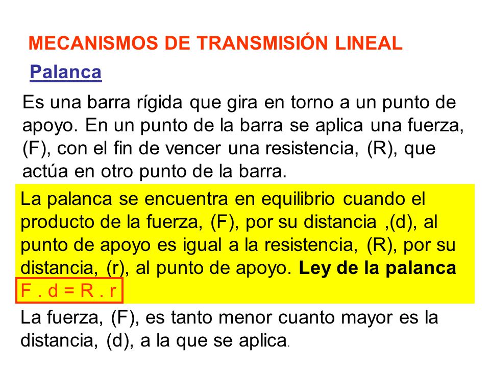 MECANISMOS DE TRANSMISIÓN LINEAL