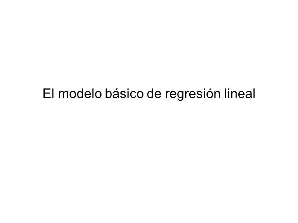 El modelo básico de regresión lineal