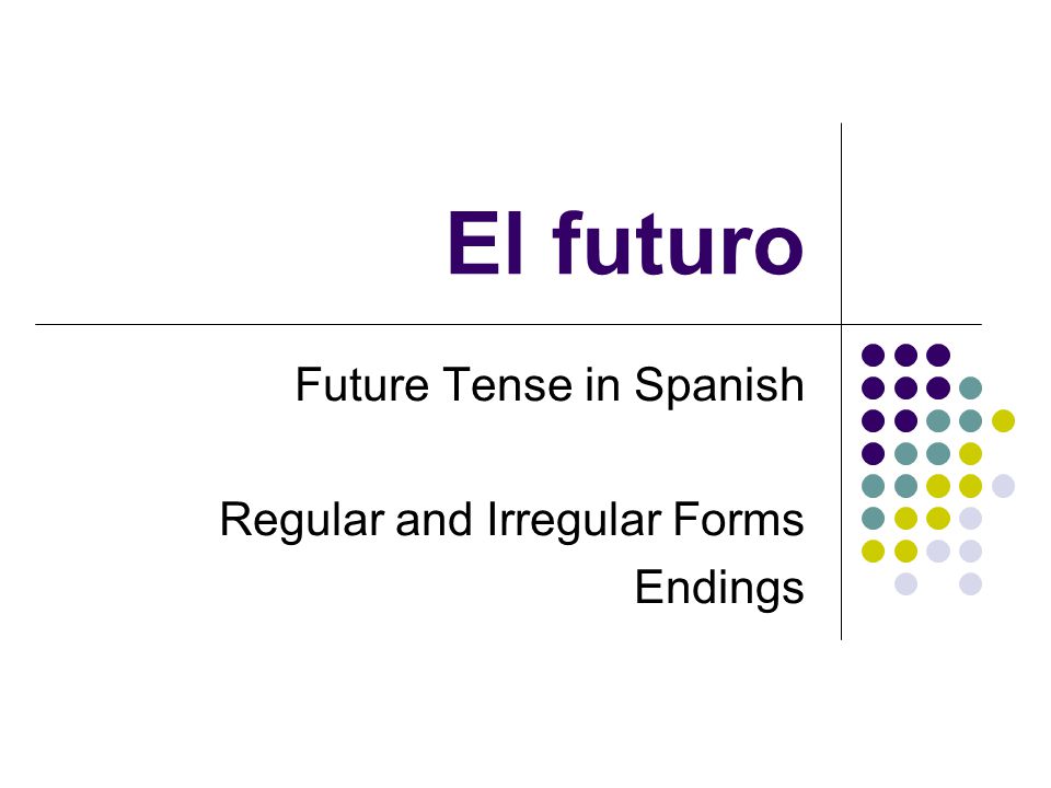 Future Tense in Spanish Regular and Irregular Forms Endings