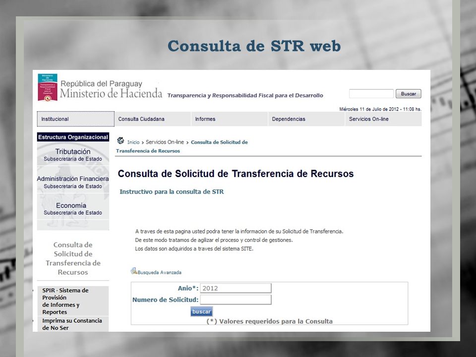 Consulta de STR web