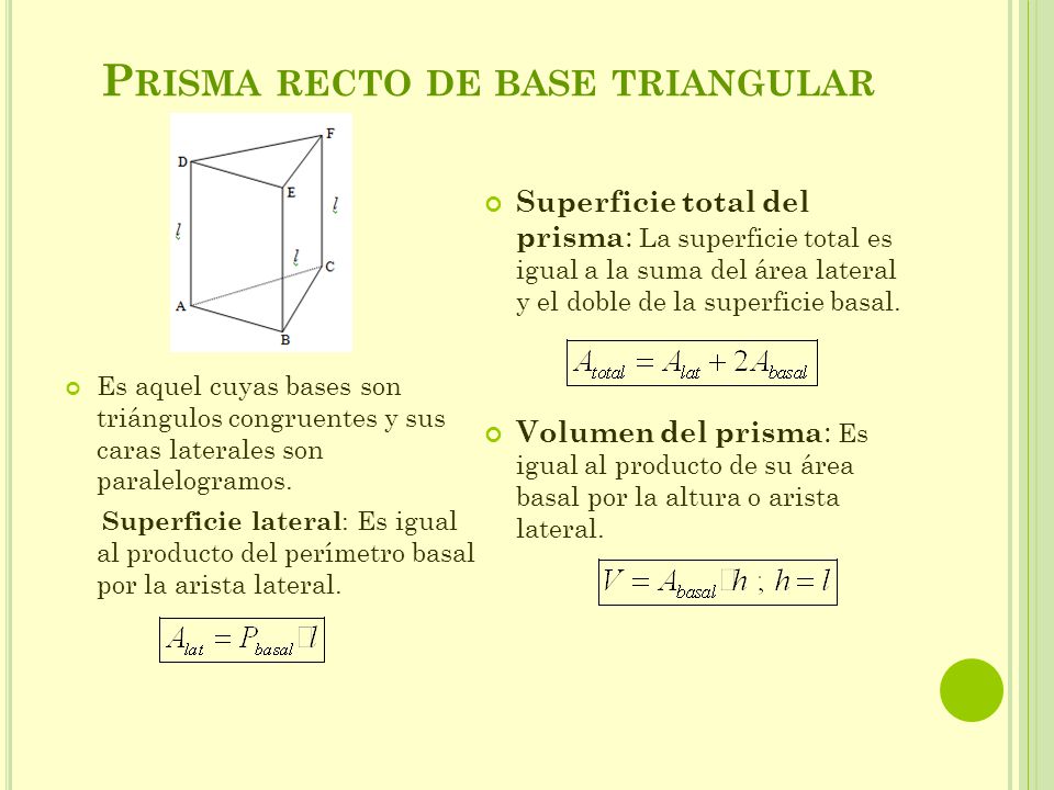 Prisma recto de base triangular