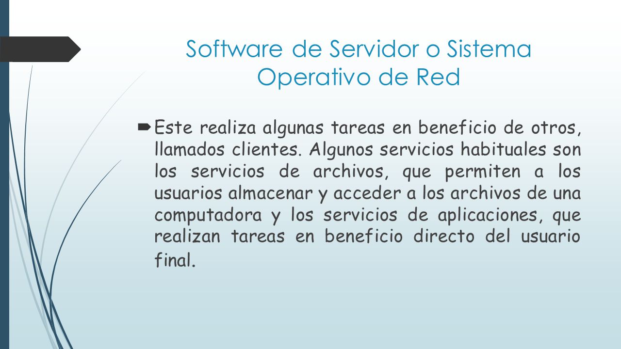 Software de Servidor o Sistema Operativo de Red