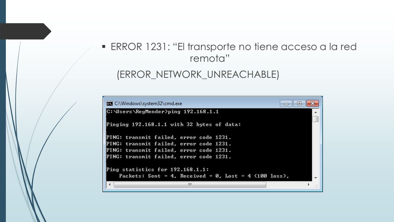 ERROR 1231: El transporte no tiene acceso a la red remota