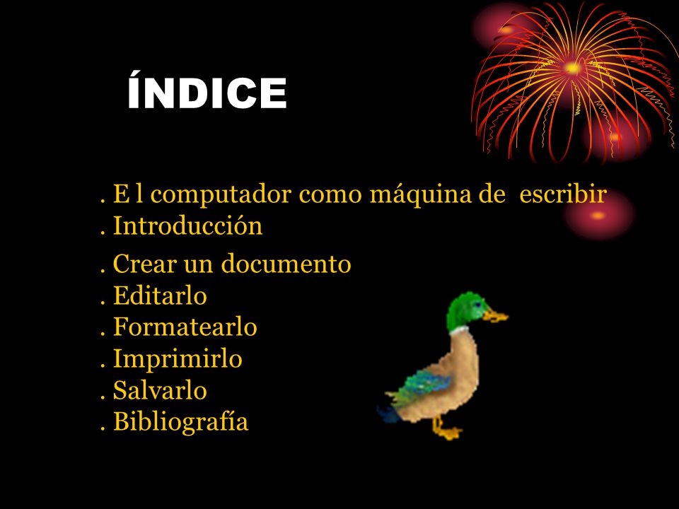 ÍNDICE . E l computador como máquina de escribir . Introducción
