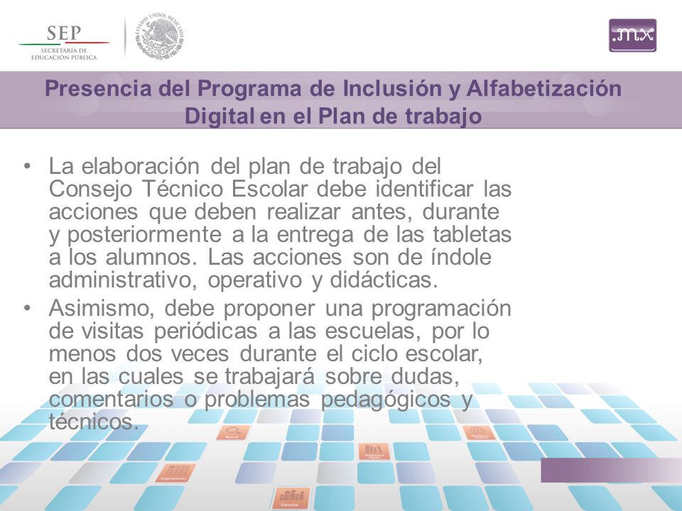 Presencia del Programa de Inclusión y Alfabetización Digital en el Plan de trabajo