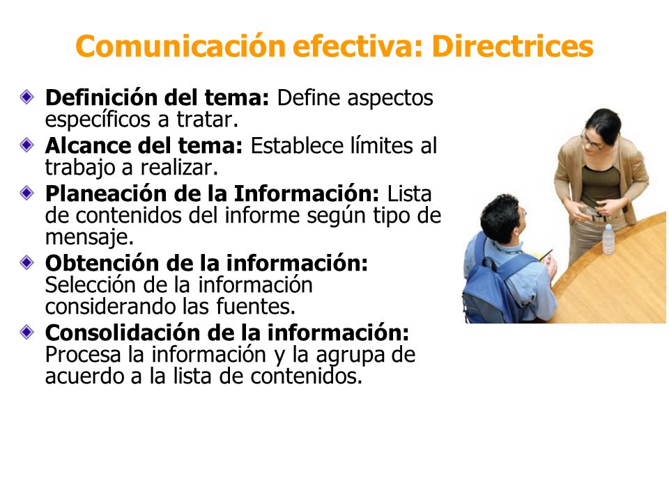 Comunicación efectiva: Directrices