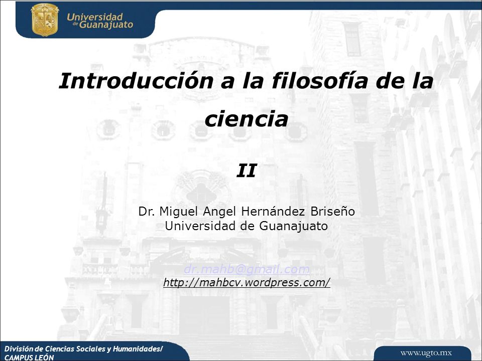 Introducción a la filosofía de la ciencia