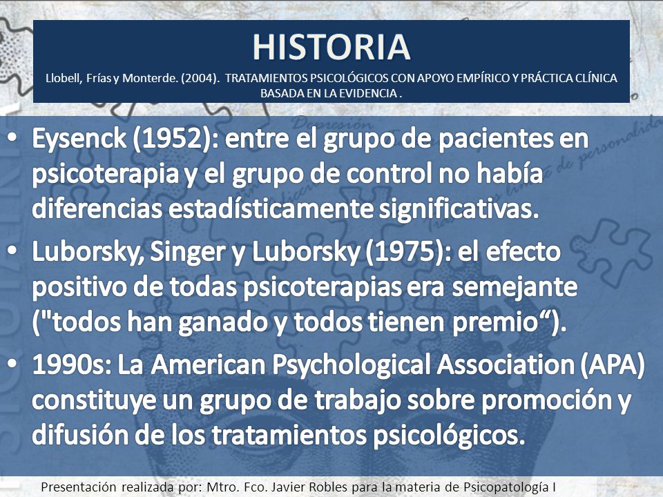 HISTORIA Llobell, Frías y Monterde. (2004)