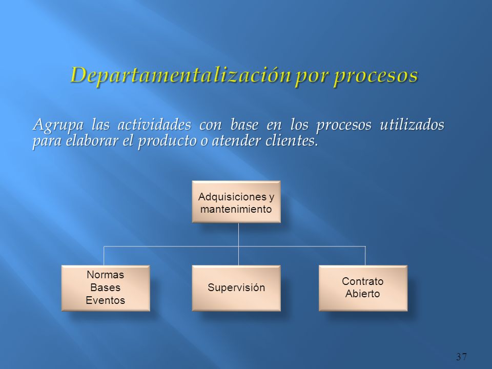 Departamentalización por procesos