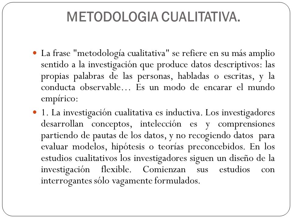 METODOLOGIA CUALITATIVA.