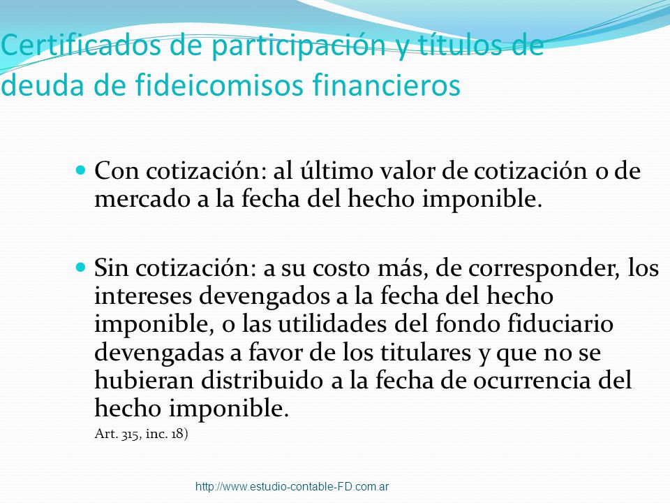 Certificados de participación y títulos de deuda de fideicomisos financieros
