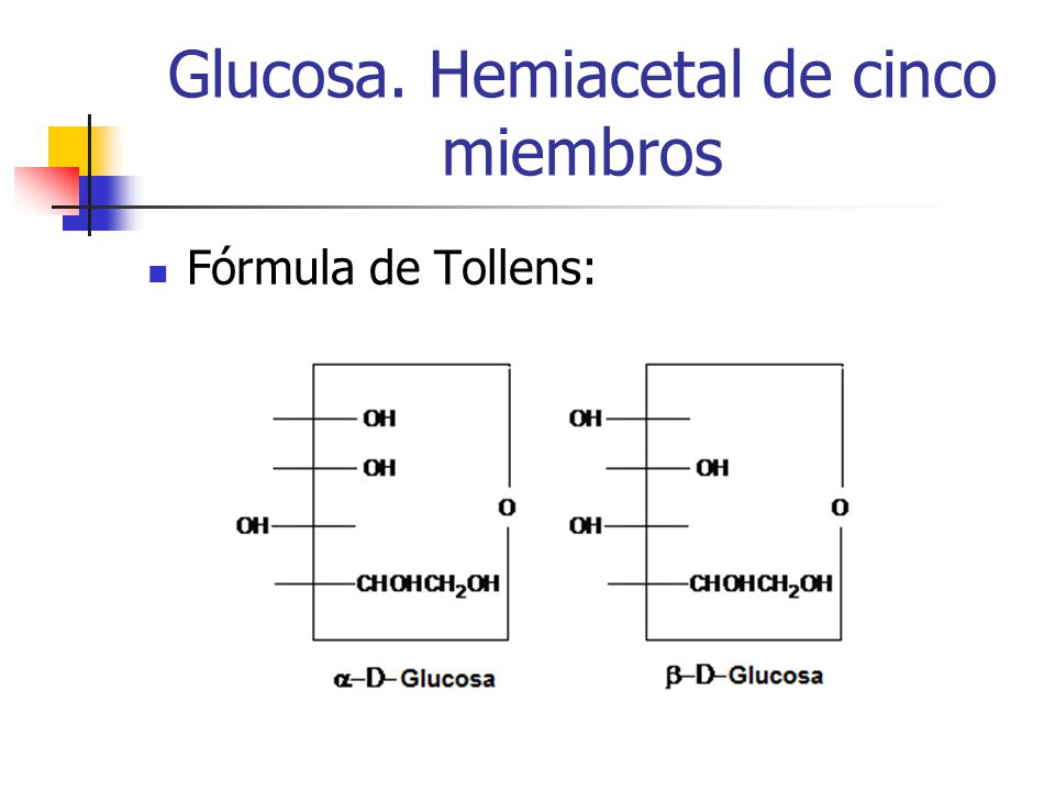 Glucosa. Hemiacetal de cinco miembros