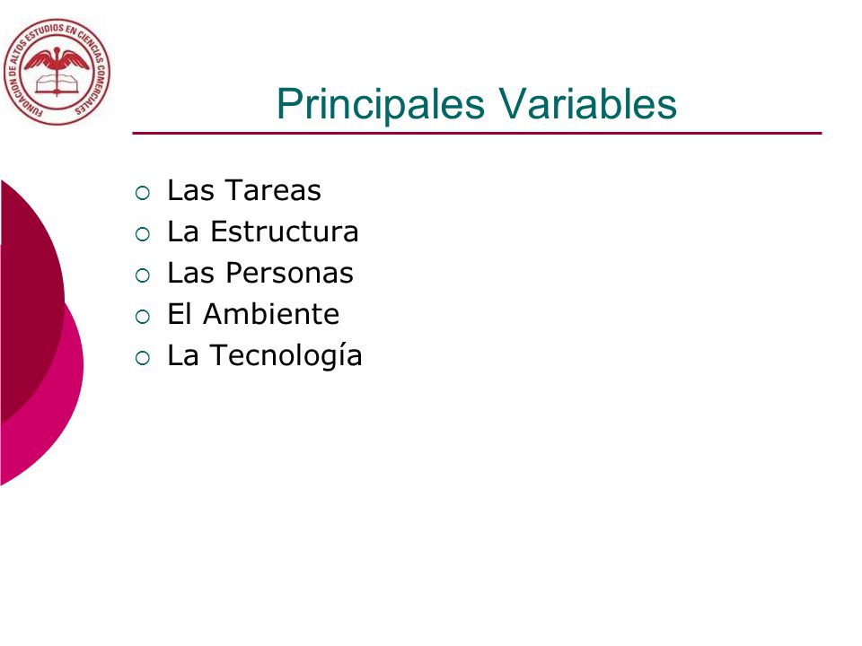 Principales Variables