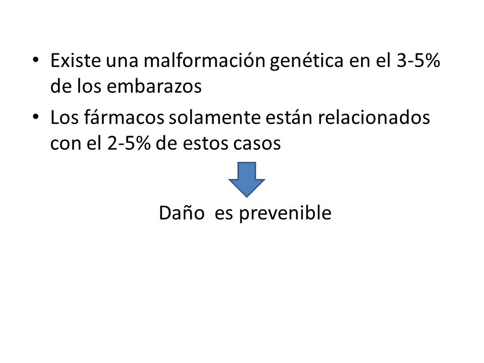 Existe una malformación genética en el 3-5% de los embarazos