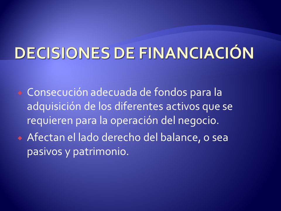 DECISIONES DE FINANCIACIÓN
