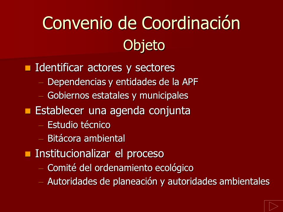 Convenio de Coordinación Objeto