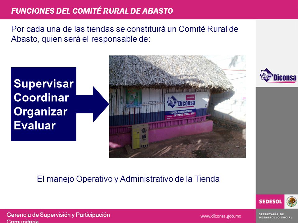 FUNCIONES DEL COMITÉ RURAL DE ABASTO