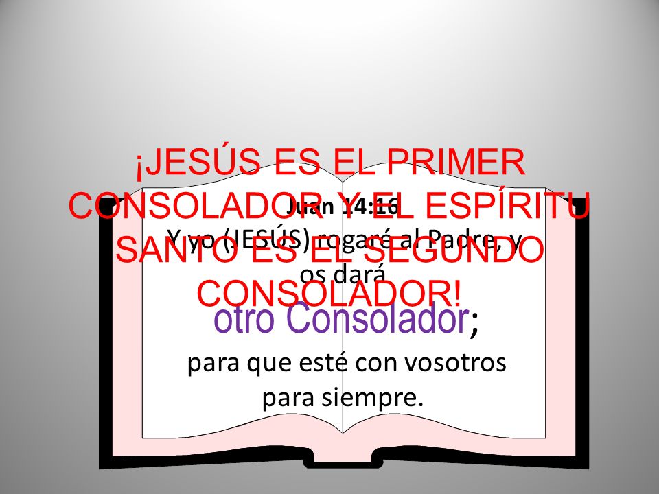 ¡JESÚS ES EL PRIMER CONSOLADOR Y EL ESPÍRITU SANTO ES EL SEGUNDO CONSOLADOR!