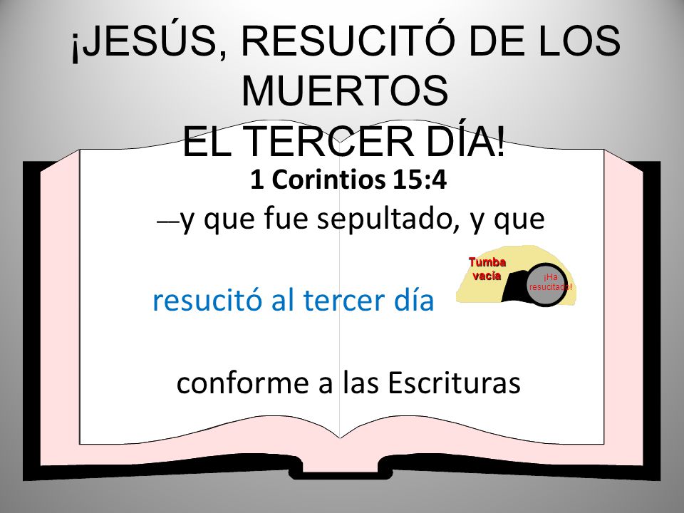 ¡JESÚS, RESUCITÓ DE LOS MUERTOS EL TERCER DÍA!