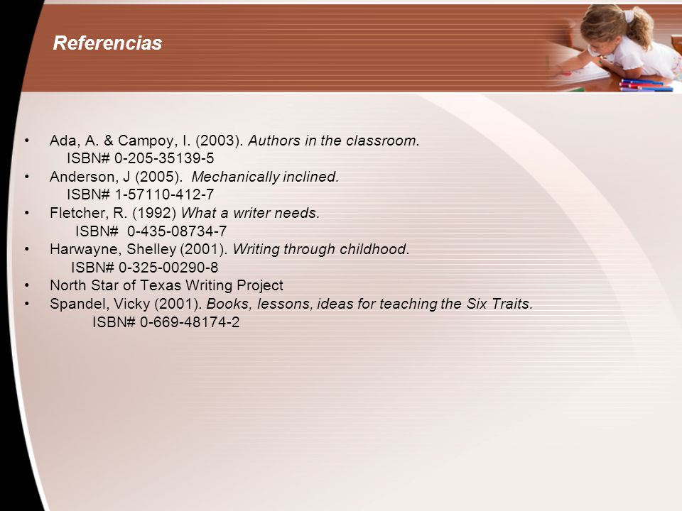 Referencias Ada, A. & Campoy, I. (2003). Authors in the classroom.
