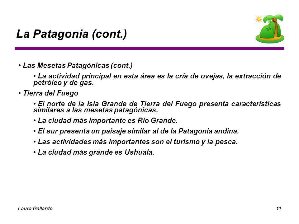 La Patagonia (cont.) Las Mesetas Patagónicas (cont.)