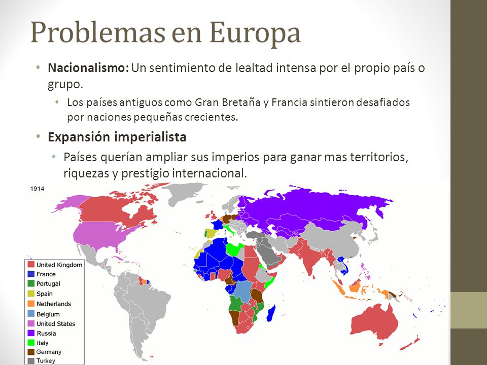 Problemas en Europa Expansión imperialista