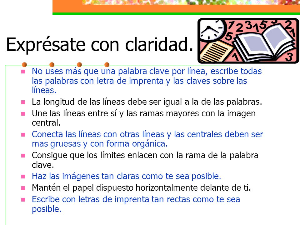 Exprésate con claridad.