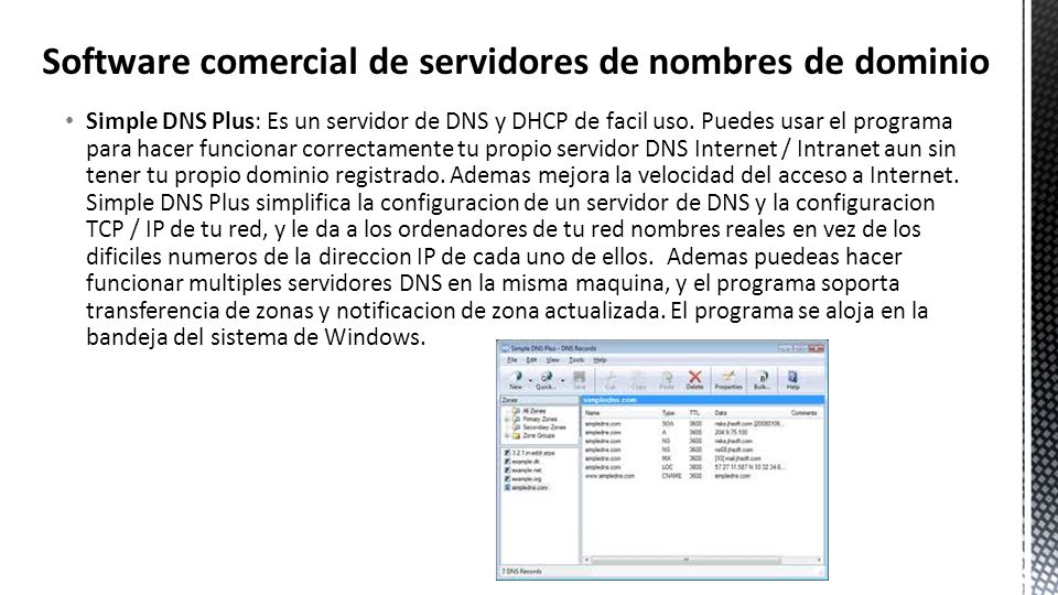Software comercial de servidores de nombres de dominio