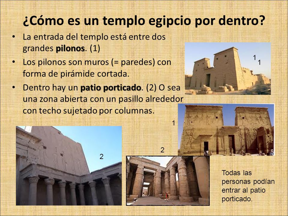 ¿Cómo es un templo egipcio por dentro