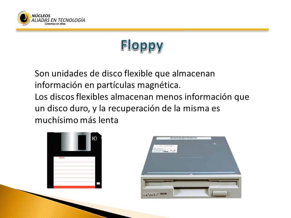 Floppy Son unidades de disco flexible que almacenan