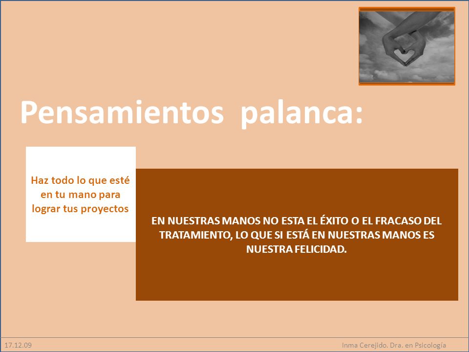 Haz todo lo que esté en tu mano para lograr tus proyectos