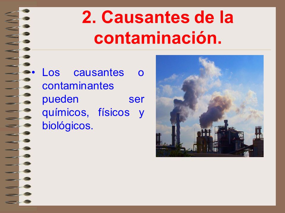 2. Causantes de la contaminación.