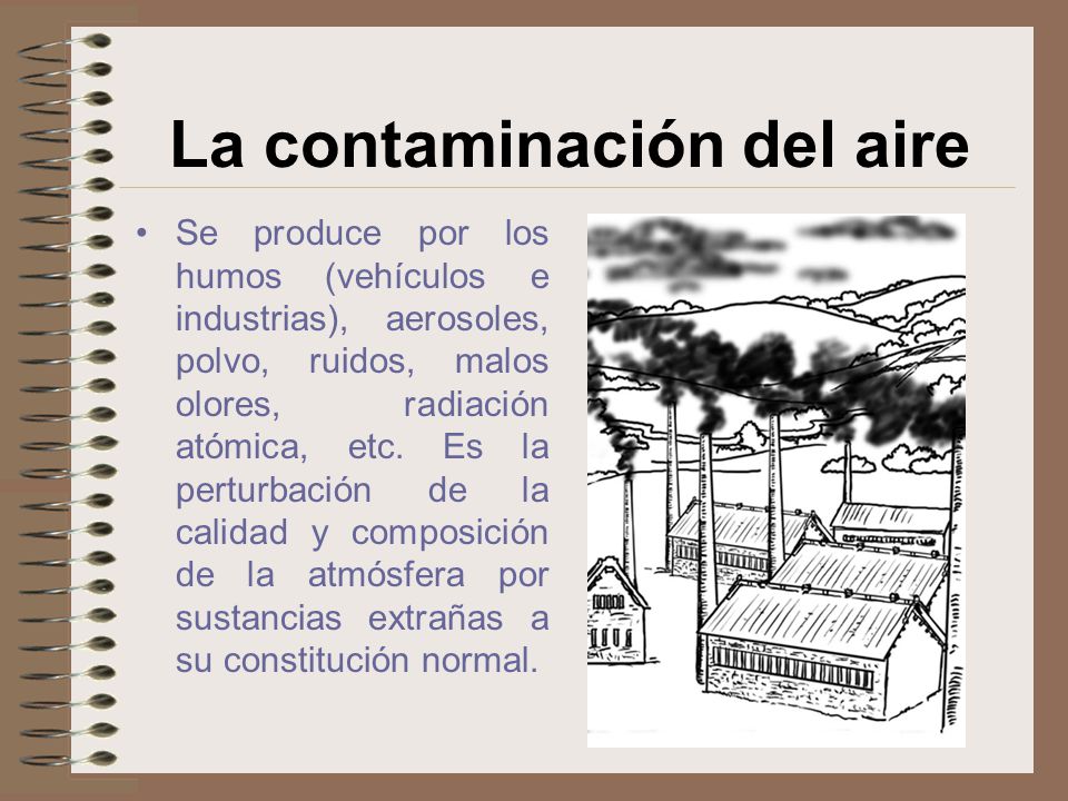 La contaminación del aire