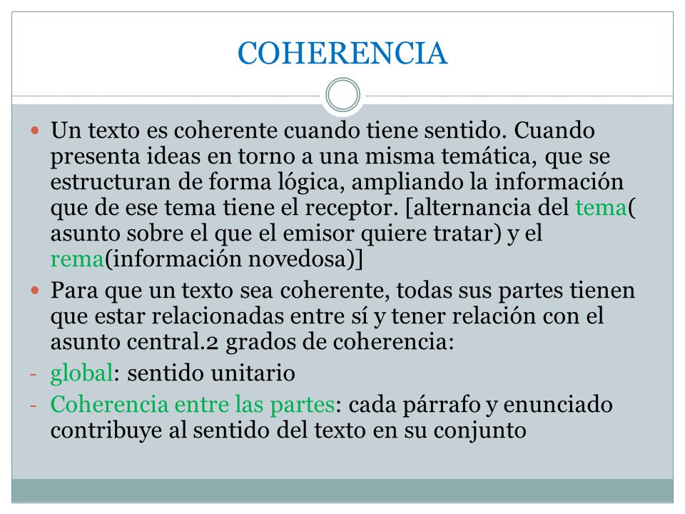 COHERENCIA