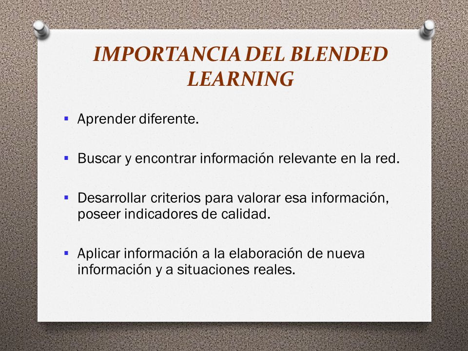 IMPORTANCIA DEL BLENDED LEARNING