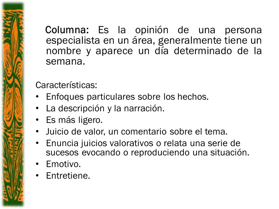 Enfoques particulares sobre los hechos. La descripción y la narración.