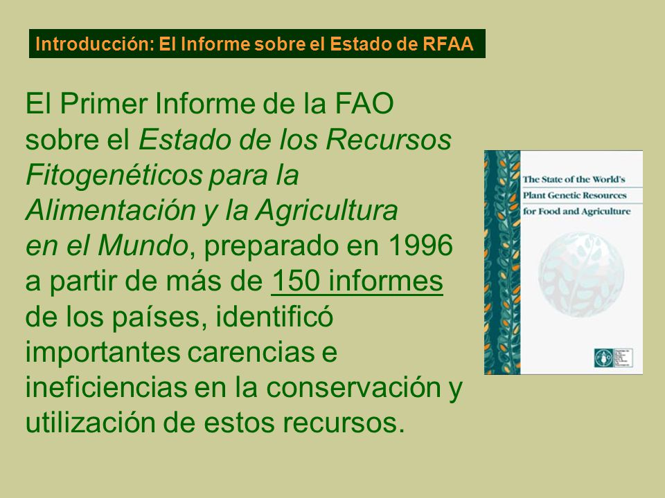 Introducción: El Informe sobre el Estado de RFAA