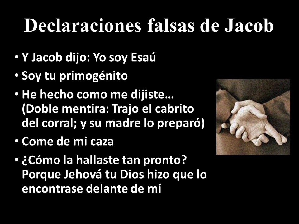 Declaraciones falsas de Jacob