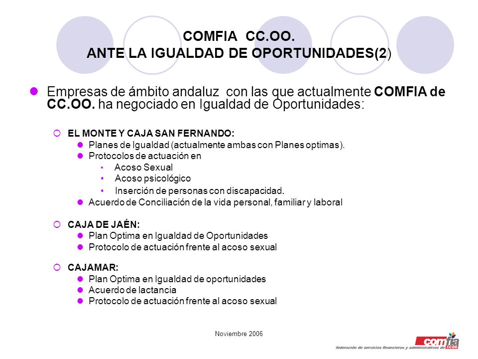 COMFIA CC.OO. ANTE LA IGUALDAD DE OPORTUNIDADES(2)