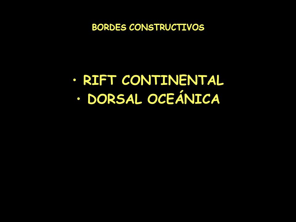 RIFT CONTINENTAL DORSAL OCEÁNICA