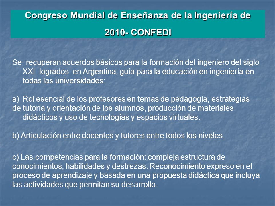 Congreso Mundial de Enseñanza de la Ingeniería de CONFEDI