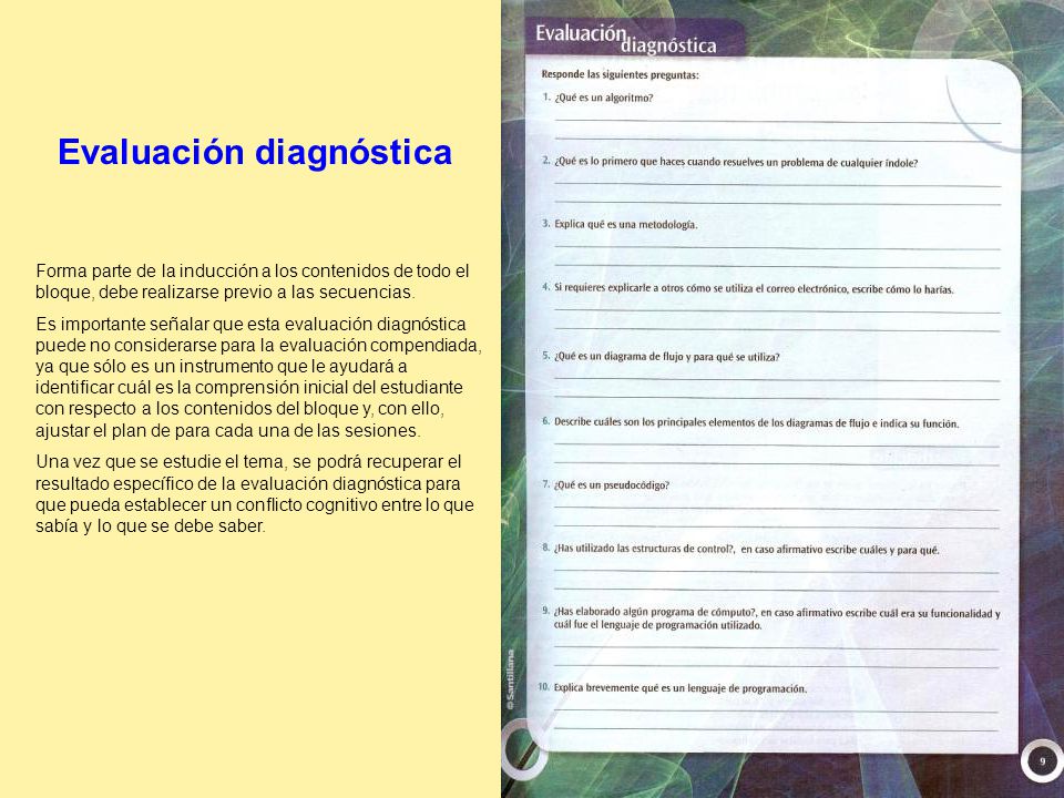 Evaluación diagnóstica