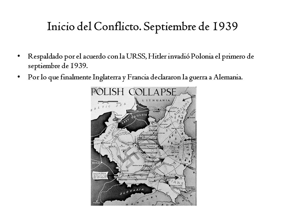 Inicio del Conflicto. Septiembre de 1939