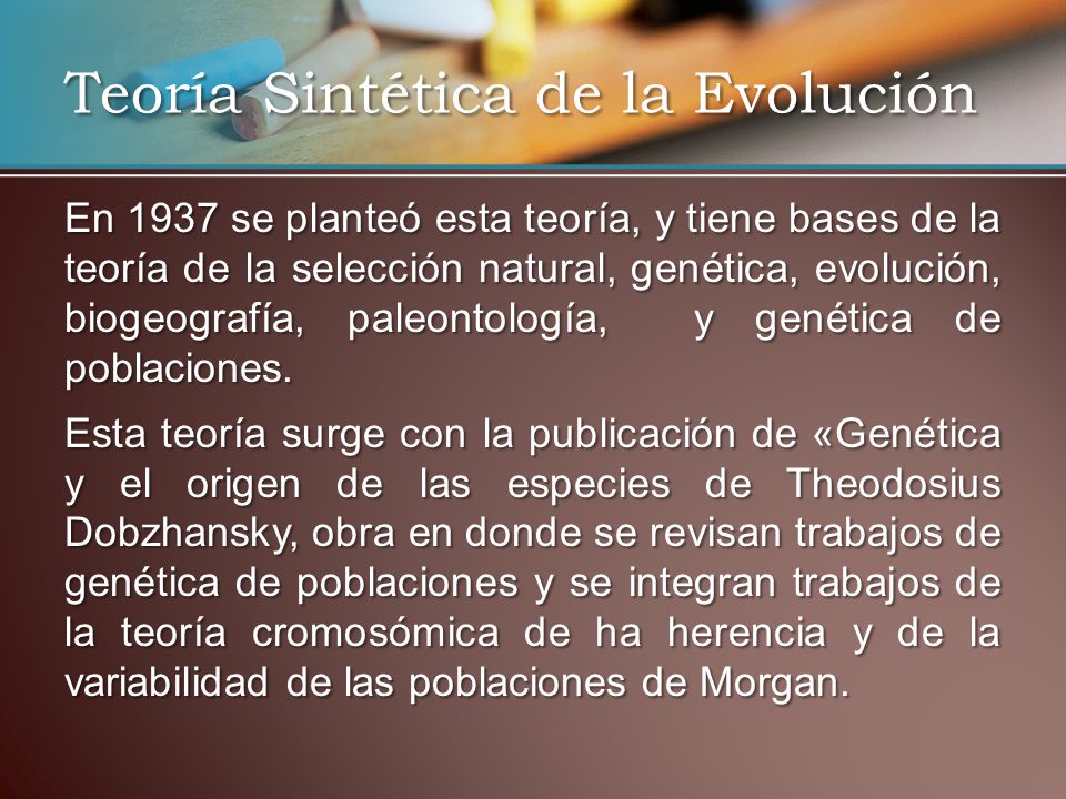 Teoría Sintética de la Evolución